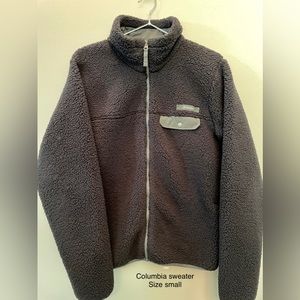 Columbia Sherpa Black Zip Sweater